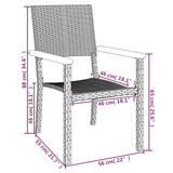 7 Piece Garden Dining Set Black Poly Rattan - Extra Image
