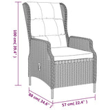 5 Piece Garden Dining Set Dark Grey Poly Rattan - Extra Image