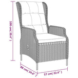 5 Piece Garden Dining Set Brown Poly Rattan