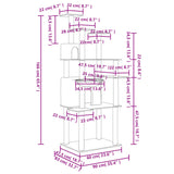 Cat Tree with Sisal Scratching Posts Cream 166 cm - Low Angle