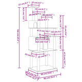 Cat Tree with Sisal Scratching Posts Light Grey 166 cm