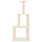 Cat Tree with Sisal Scratching Posts Cream 111 cm