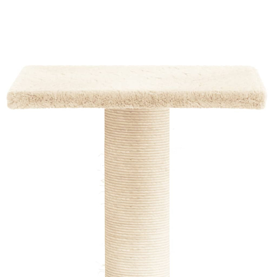 Cat Scratching Post with Platform Cream 38 cm