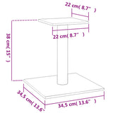 Cat Scratching Post with Platform Cream 38 cm - 45-Degree Angle