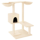 Cat Tree with Scratching Posts Cream 82 cm - Front View