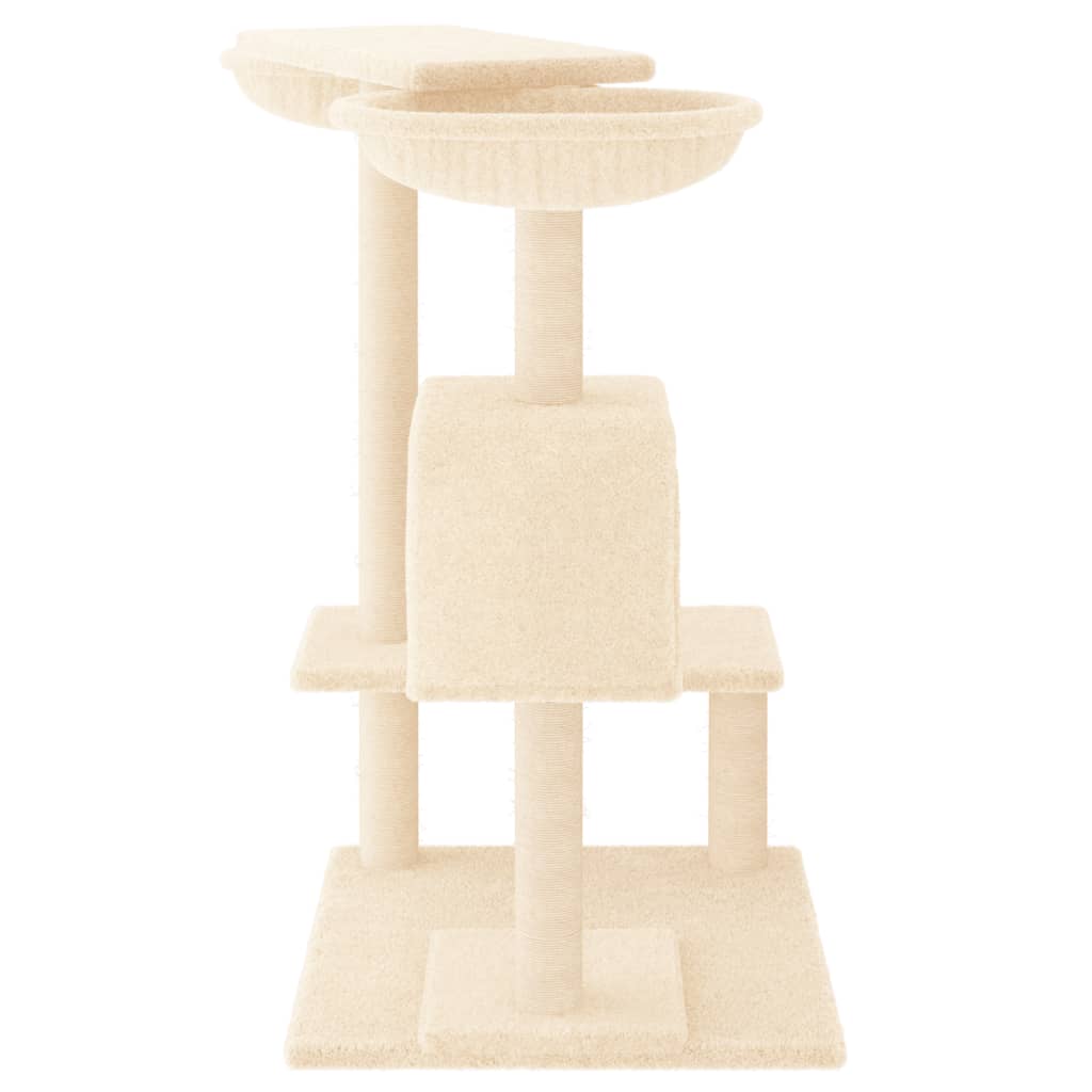 Cat Tree with Scratching Posts Cream 82 cm