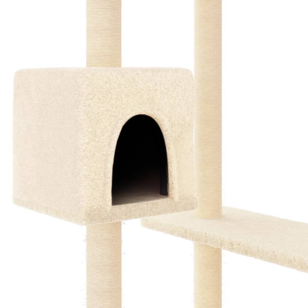 Cat Tree with Scratching Posts Cream 82 cm