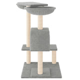 Cat Tree with Scratching Posts Light Grey 82 cm - Top-Down View