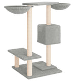 Cat Tree with Scratching Posts Light Grey 82 cm - 45-Degree Angle