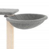 Cat Tree with Scratching Posts Light Grey 82 cm - Close-Up Angle