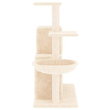 Cat Tree with Sisal Scratching Posts Cream 83 cm - Top-Down View