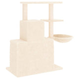 Cat Tree with Sisal Scratching Posts Cream 83 cm