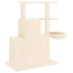 Cat Tree with Sisal Scratching Posts Cream 83 cm