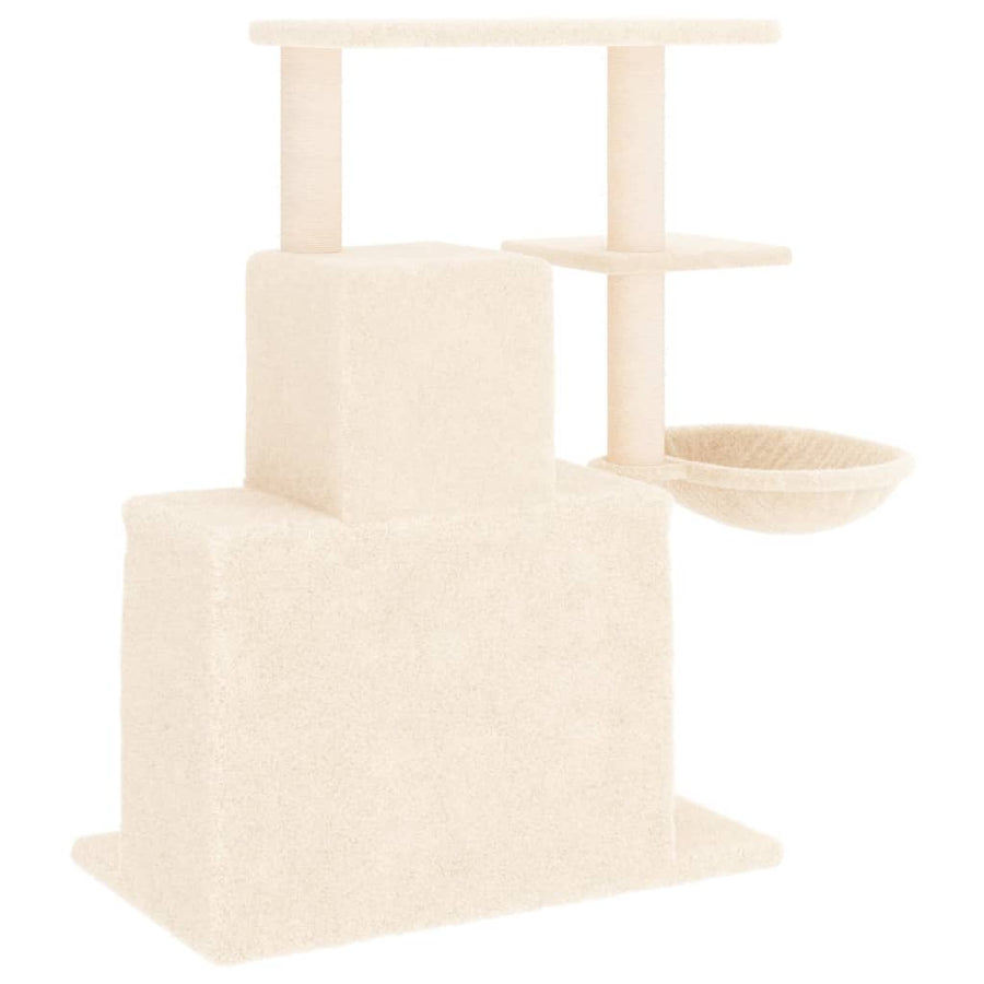 Cat Tree with Sisal Scratching Posts Cream 83 cm
