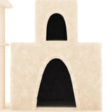 Cat Tree with Sisal Scratching Posts Cream 83 cm - Rear View