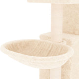 Cat Tree with Sisal Scratching Posts Cream 83 cm - Close-Up Angle