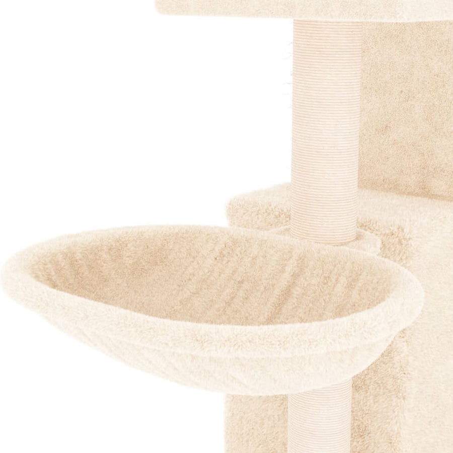 Cat Tree with Sisal Scratching Posts Cream 83 cm