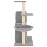 Cat Tree with Sisal Scratching Posts Light Grey 83 cm - Top-Down View