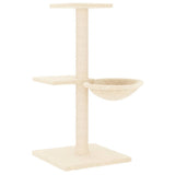 Cat Tree with Sisal Scratching Posts Cream 72 cm - Front View