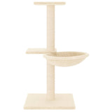 Cat Tree with Sisal Scratching Posts Cream 72 cm - Side View