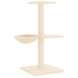 Cat Tree with Sisal Scratching Posts Cream 72 cm - 45-Degree Angle