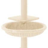 Cat Tree with Sisal Scratching Posts Cream 72 cm