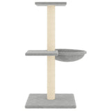 Cat Tree with Sisal Scratching Posts Light Grey 72 cm - Top-Down View