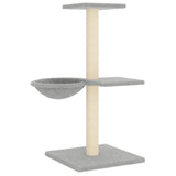 Cat Tree with Sisal Scratching Posts Light Grey 72 cm - 45-Degree Angle