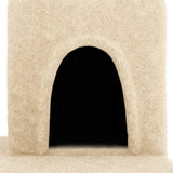 Cat Tree with Sisal Scratching Posts Cream 154 cm - Rear View