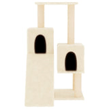 Cat Tree with Sisal Scratching Posts Cream 82 cm - Side View