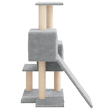 Cat Tree with Sisal Scratching Posts Light Grey 82 cm - Top-Down View