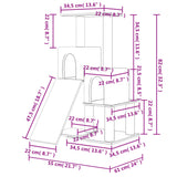 Cat Tree with Sisal Scratching Posts Light Grey 82 cm - Close-Up Angle