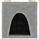 Cat Tree with Sisal Scratching Posts Light Grey 147 cm - Rear View