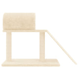 Cat Scratching Posts with Tunnel and Ladder Cream 55.5 cm - Side View