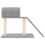 Cat Scratching Posts with Tunnel and Ladder Light Grey 55.5 cm
