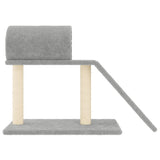 Cat Scratching Posts with Tunnel and Ladder Light Grey 55.5 cm - Side View