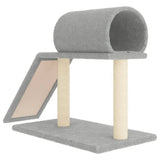 Cat Scratching Posts with Tunnel and Ladder Light Grey 55.5 cm - 45-Degree Angle