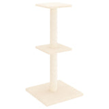 Cat Tree with Sisal Scratching Posts Cream 73 cm - Front View