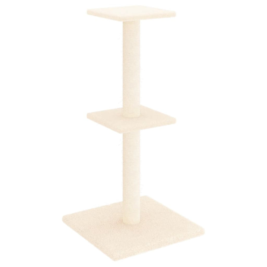 Cat Tree with Sisal Scratching Posts Cream 73 cm