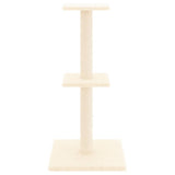 Cat Tree with Sisal Scratching Posts Cream 73 cm