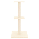 Cat Tree with Sisal Scratching Posts Cream 73 cm