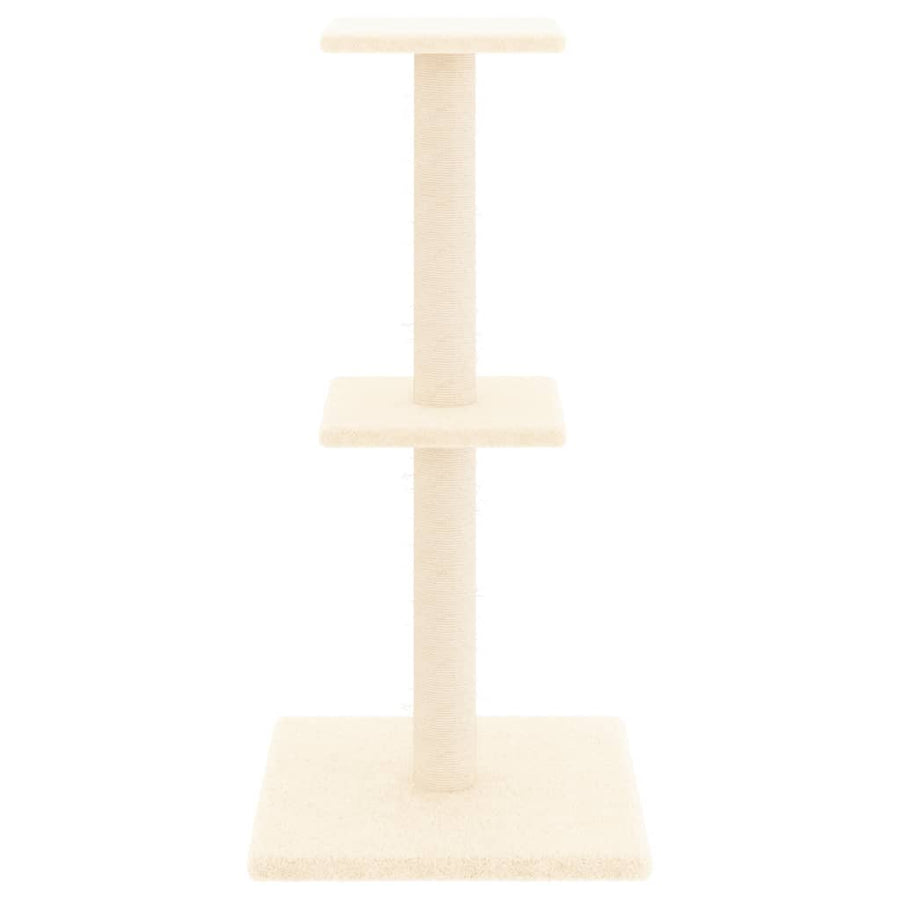 Cat Tree with Sisal Scratching Posts Cream 73 cm