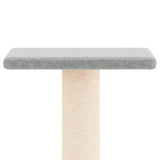 Cat Tree with Sisal Scratching Posts Light Grey 73 cm - Top-Down View