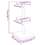 Cat Tree with Sisal Scratching Posts Light Grey 73 cm