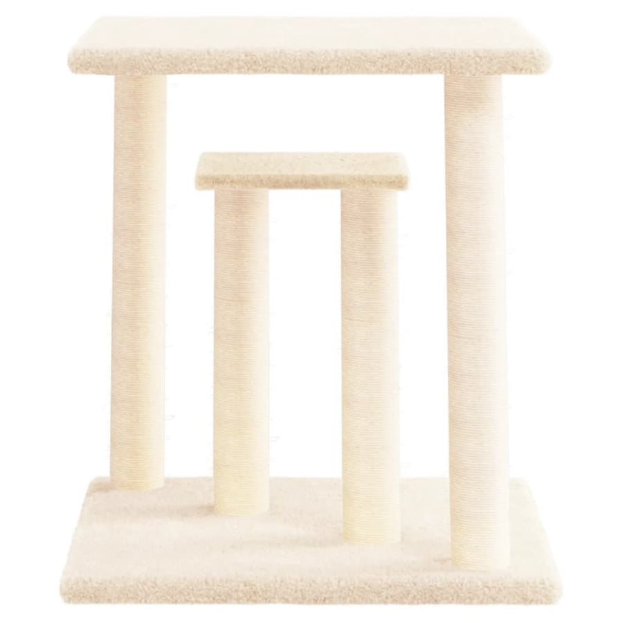 Cat Scratching Posts with Platforms Cream 50 cm