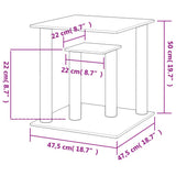 Cat Scratching Posts with Platforms Cream 50 cm - Rear View
