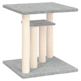 Cat Scratching Posts with Platforms Light Grey 50 cm - Front View