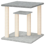 Cat Scratching Posts with Platforms Light Grey 50 cm - Top-Down View