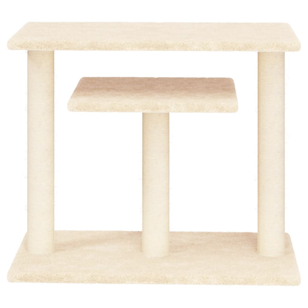 Cat Scratching Posts with Platforms Cream 62.5 cm