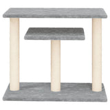 Cat Scratching Posts with Platforms Light Grey 62.5 cm - Side View